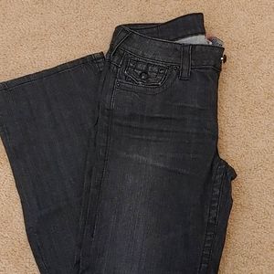 Women's true religion bootcut black jeans size 28